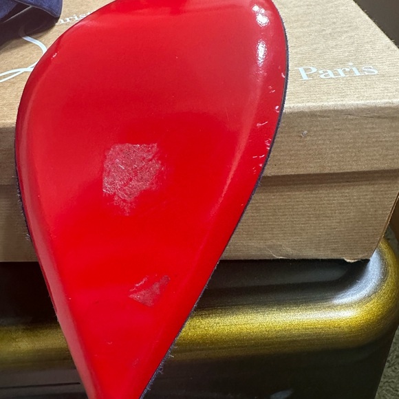 Christian Louboutin Navy Iriza Heels - Picture 7 of 16